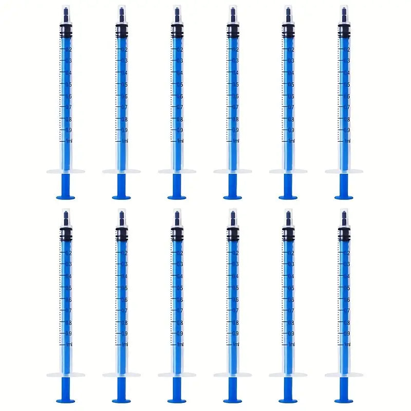 10Pcs 1ML Nutrient Measuring Plastic Disposable Syringe No Needles.