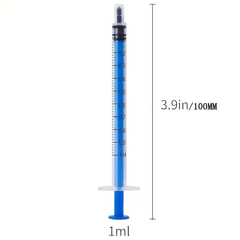 10Pcs 1ML Nutrient Measuring Plastic Disposable Syringe No Needles.