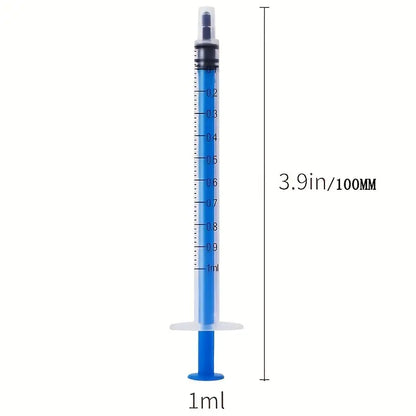 10Pcs 1ML Nutrient Measuring Plastic Disposable Syringe No Needles.