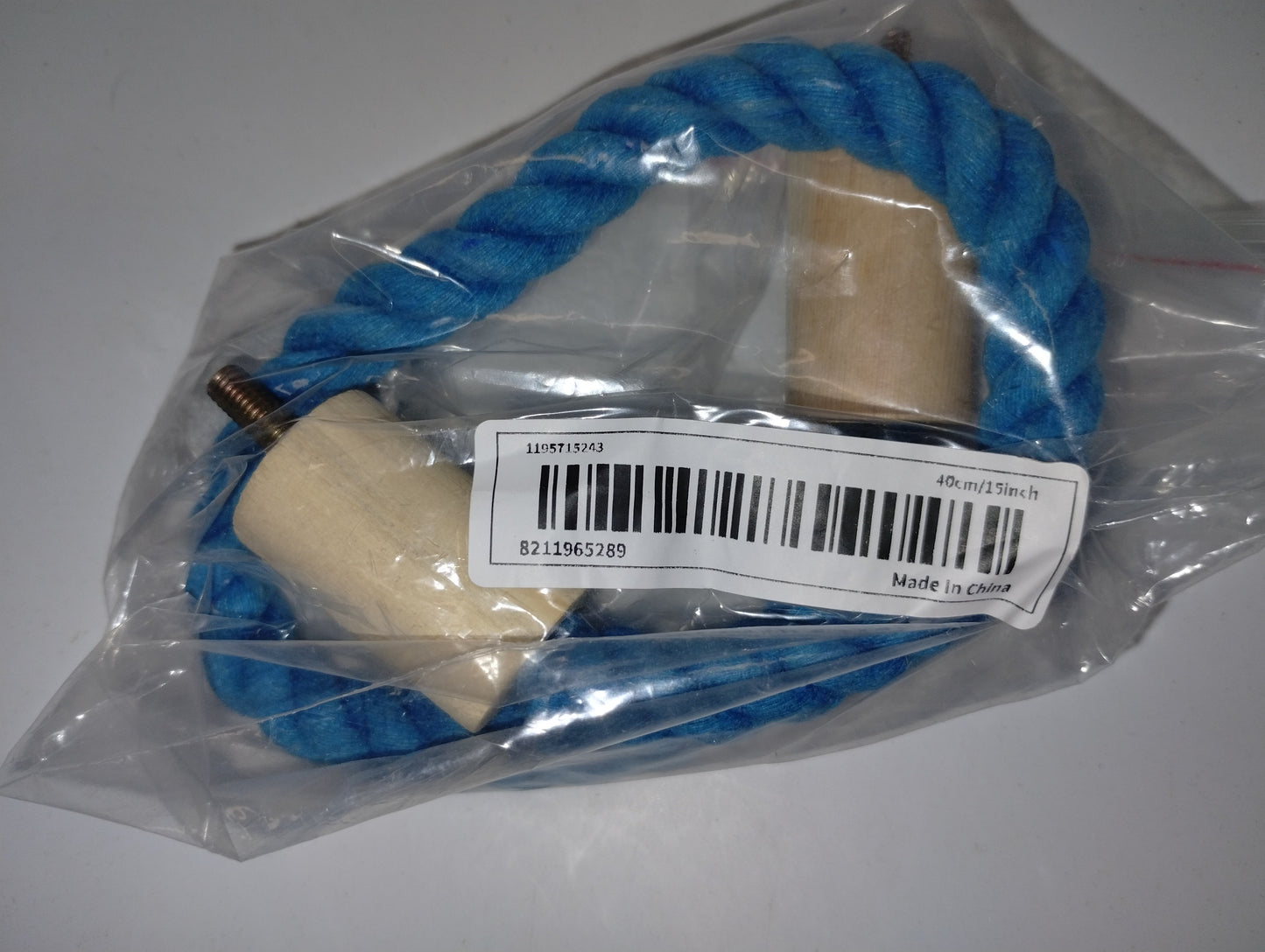 Parrot toy rope perch cotton blended pet supplies bungee to Med parrot standing