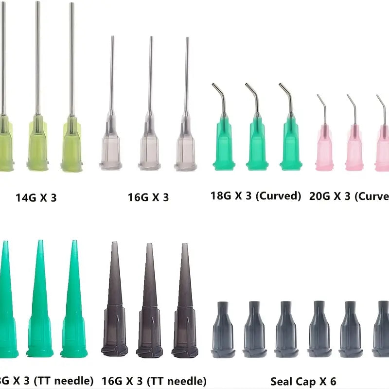 15pcs 1ml, 3ml, 5ml, Syringes And Blunt Needle Tip Bottles