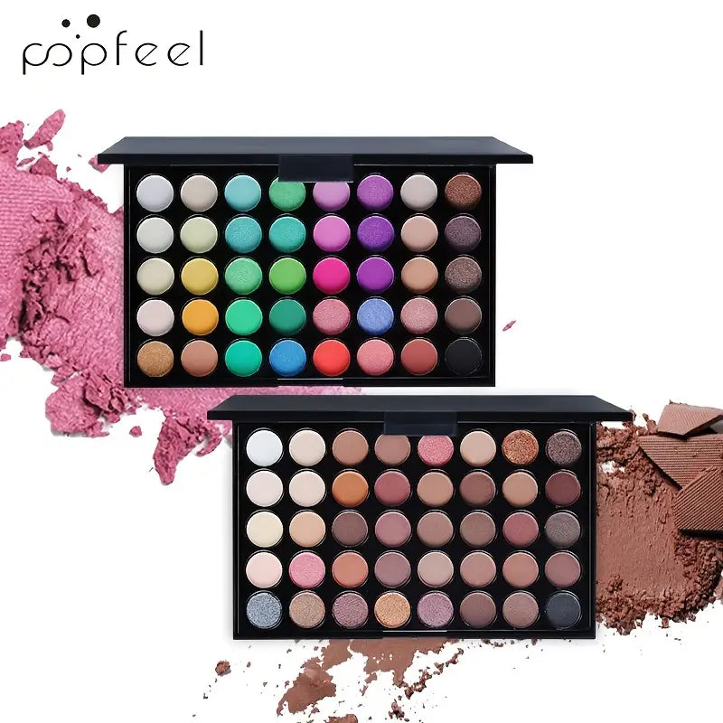 40 Colors Eye Makeup Palette, Matte Shimmer Metallic Eyeshadow Palette