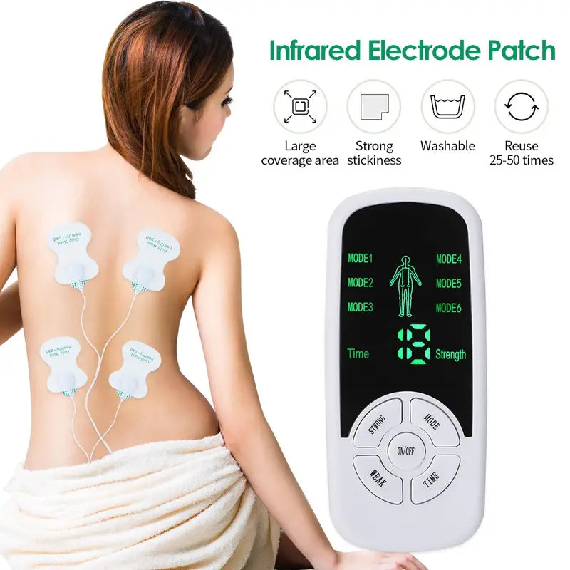 1pc, Electric Tens Muscle Stimulator Ems Acupuncture Face Body Massager Digital Therapy Herald Massage Tool Electrostimulator
