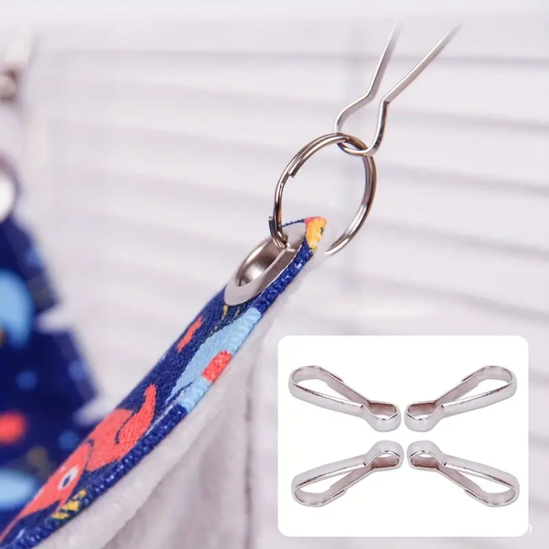 Small Animal Hanging Hammock Cartoon Print Double Layer Hanging Hamster Nest
