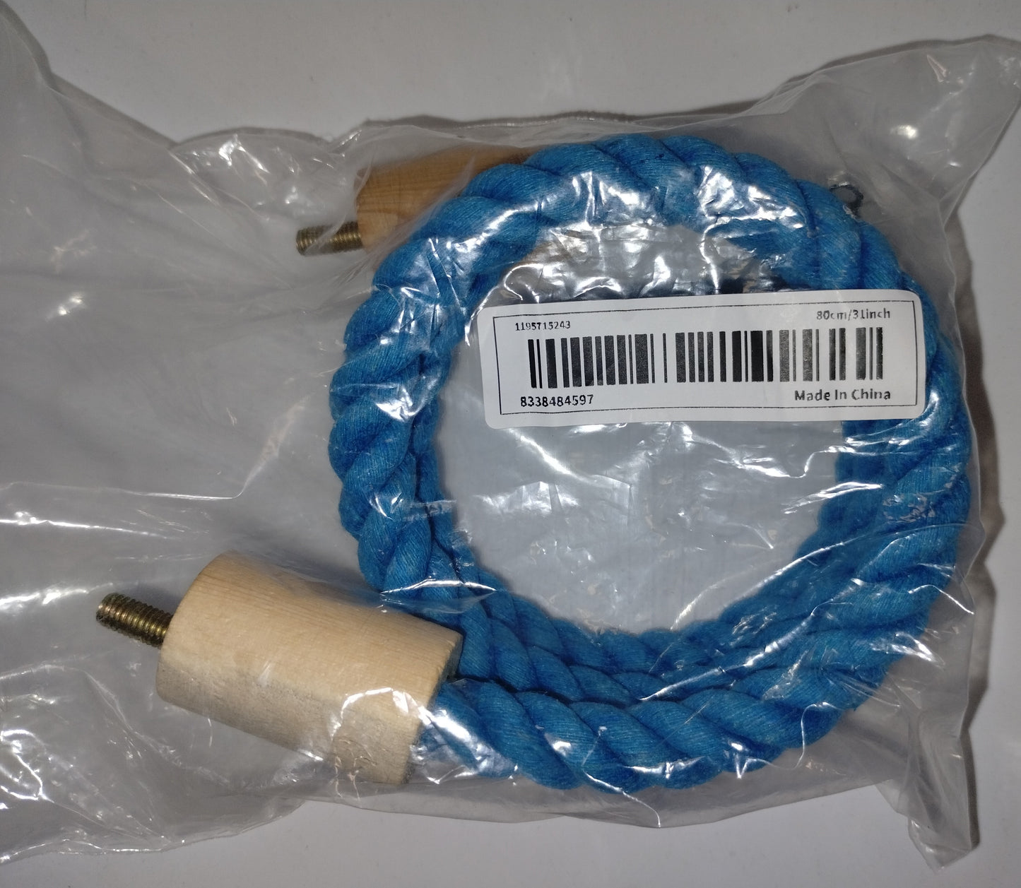 Parrot toy rope perch cotton blended pet supplies bungee to Med parrot standing