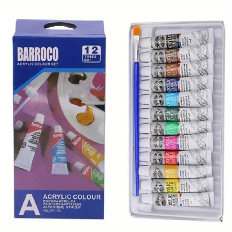 12 Colors/Set Acrylic Paint Color Set Acrylic Paints Pigment For Artists Ceramic Stone Wall Craft Paints Color Pigments