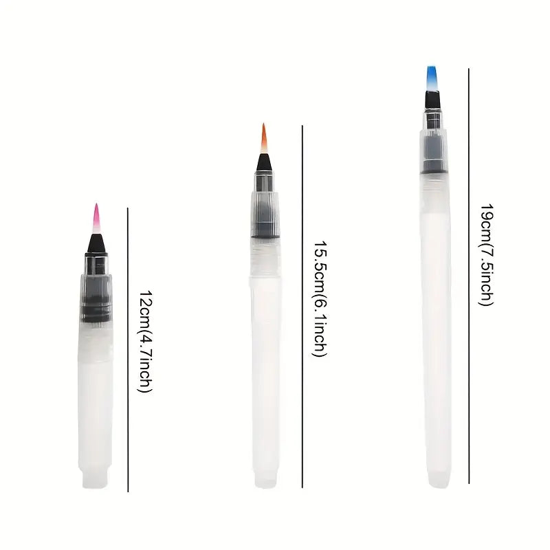 9Pcs Multi-Purpose Watercolor Pens Refillable, Artist Grade Watercolor Brushes