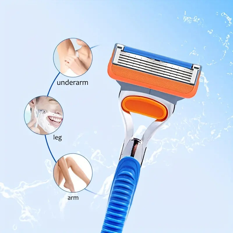 5-Layer Razor Blades Replaceable Heads Fit 5 Pro glide Pro shield Straight Shaving