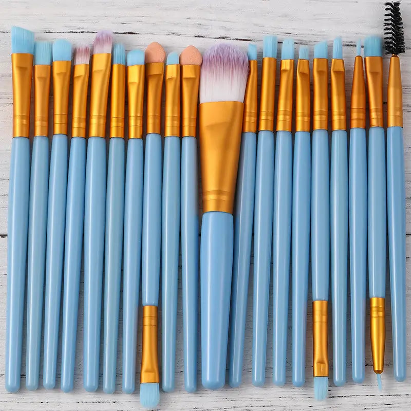 20-Piece Professional Eye Makeup Brush Set - Perfect for Creating Flawless Looks!