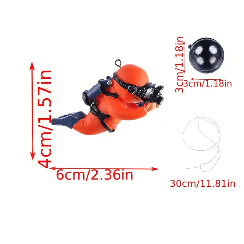Cute Cartoon Aquarium Diver - Add Fun & Color to Your Fish Tank with Floating Decorations!