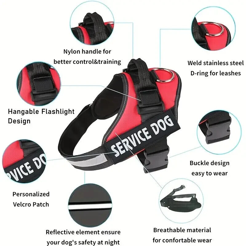 1Pc Dog Harness, Non-pull Service Dog Harness