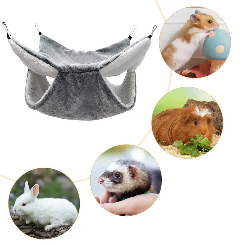 Hamster Hammock Warm Double-layer Clamp Hammock Hanging Squirrel Sleeping Bag