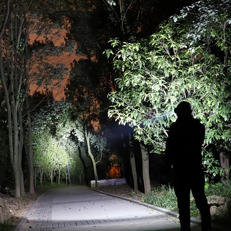 1pc Headlamp Flashlight, 5 LEDs High Light USB Rechargeable LED Head Lamp, IPX46 Waterproof Flashlight Head Lights For Camping, Hiking, Outdoors, 3.43x1.93x1.69inch
