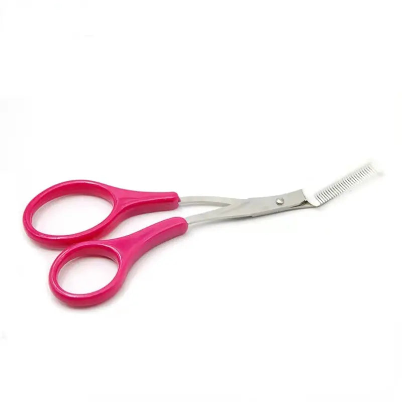 Eyebrow Trimmer Scissor with Comb Lady Woman Men Hair Removal Grooming Shaping