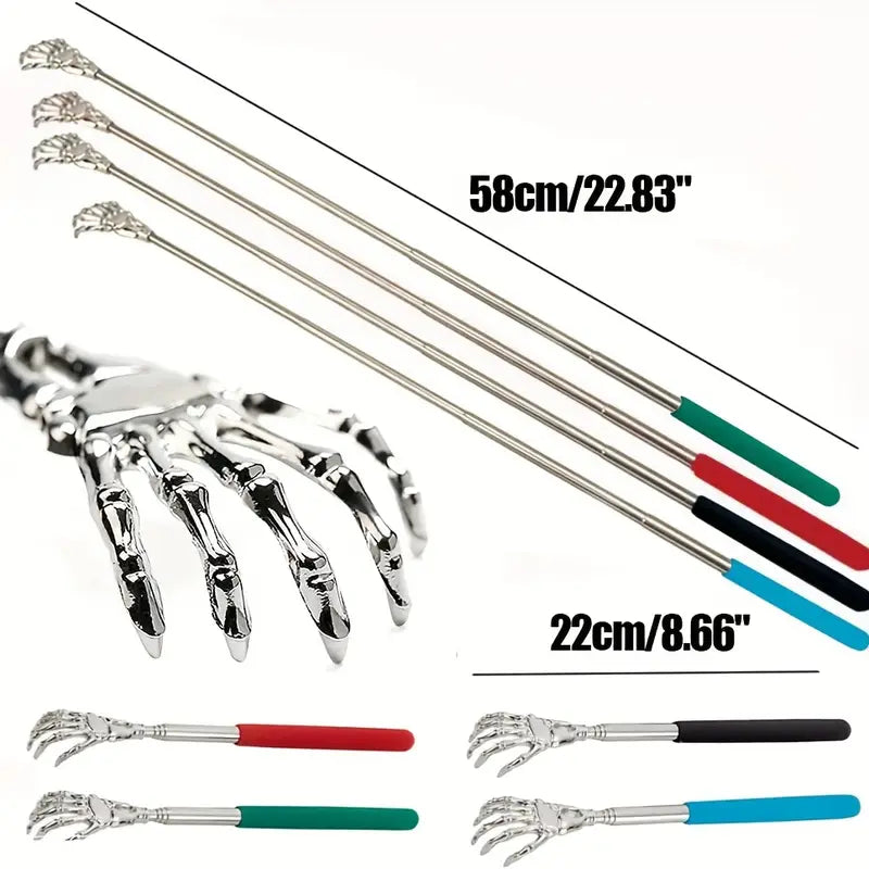 Adjustable Stainless Steel Back Scratcher with Retractable Claw