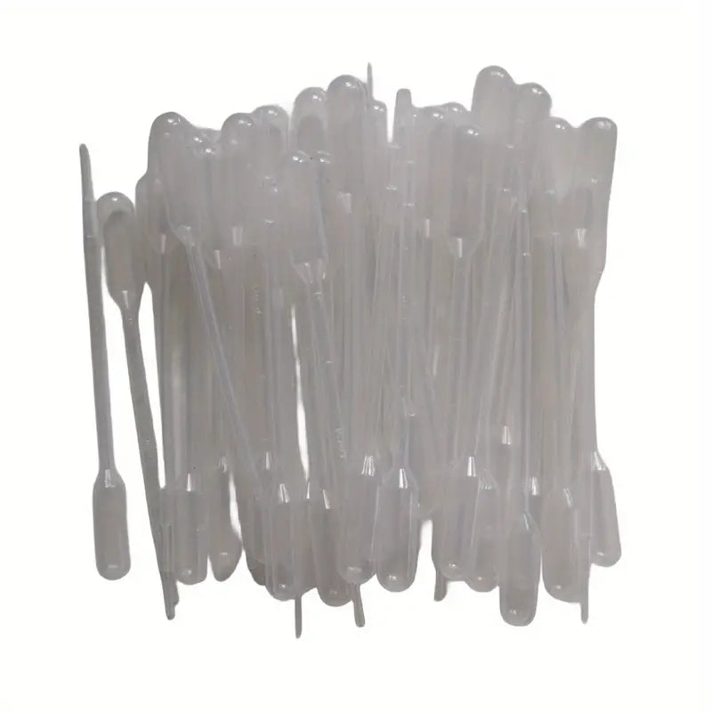 100PCS Lab Supplies Plastic Test Tubes Transparent Graduated Pipettes Disposable