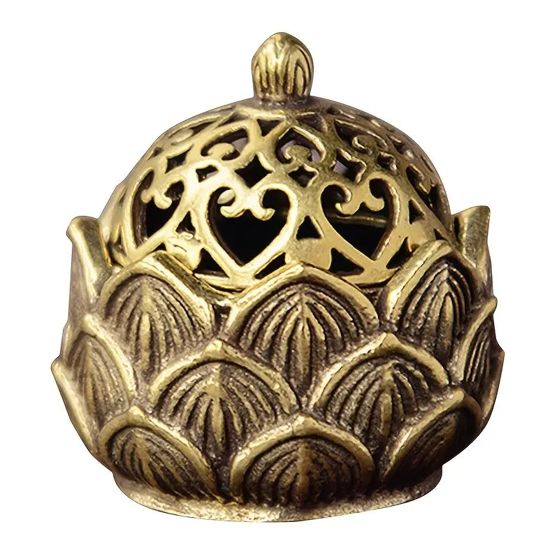 1pc Hollow Lotus Incense Burner Hollow Incense Serving Tea Table Ornament Mini