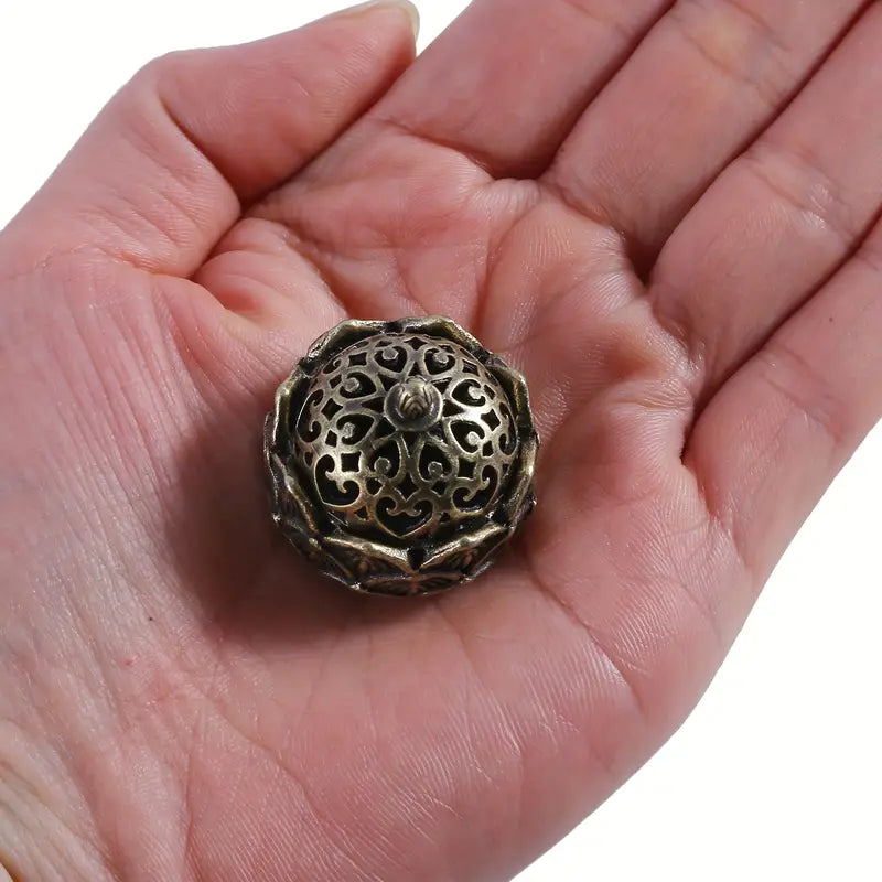 1pc Hollow Lotus Incense Burner Hollow Incense Serving Tea Table Ornament Mini