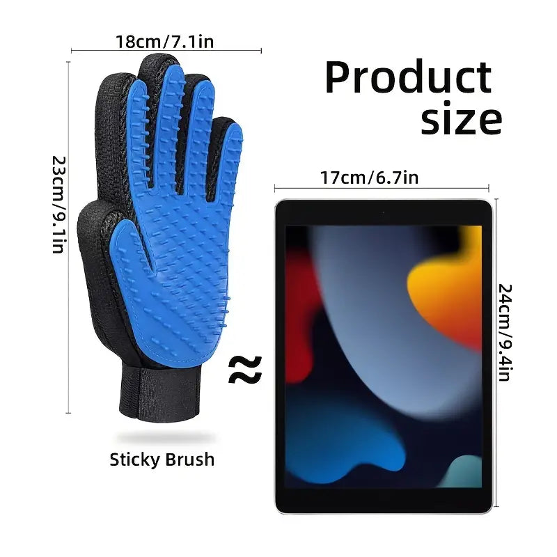 Pet Grooming Glove Gentle Deshedding Brush Glove Accessories Pet Grooming Gloves