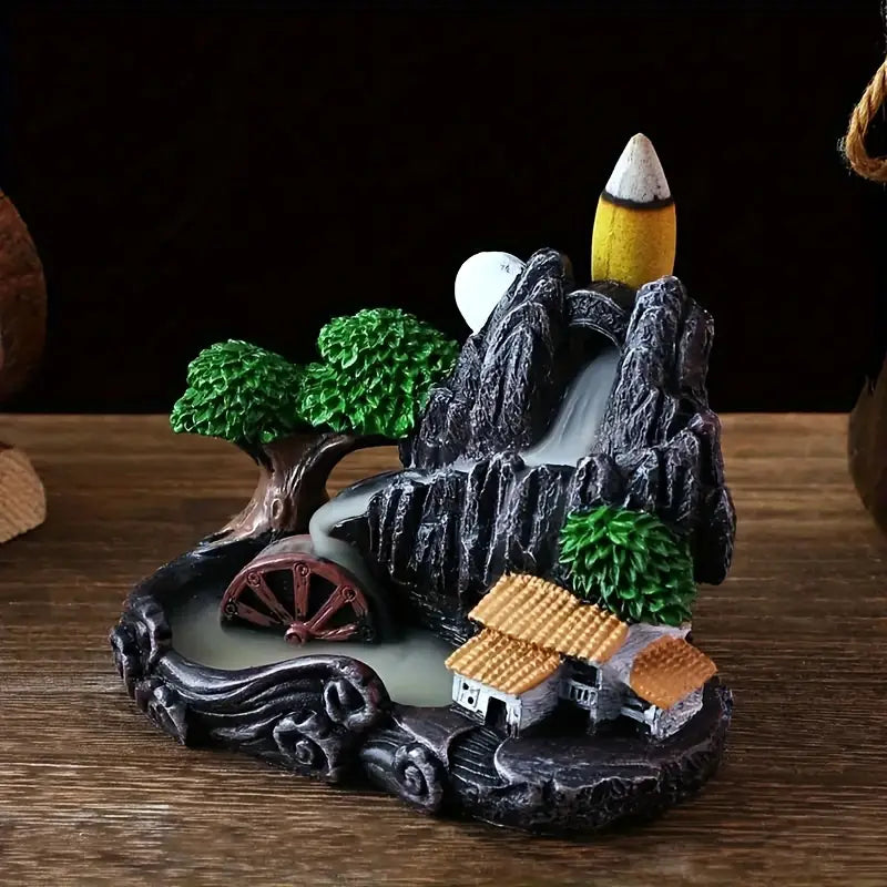 1pc Waterfall Incense Burner, Backflow Incense Holder Mountain Tower Incense Holder