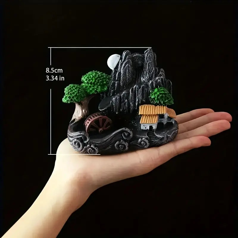 1pc Waterfall Incense Burner, Backflow Incense Holder Mountain Tower Incense Holder