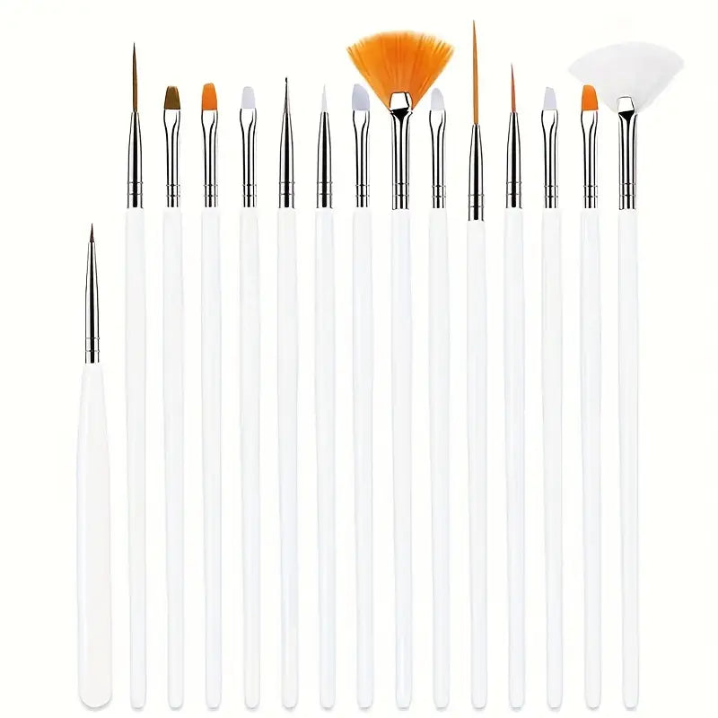 15pcs Fine Detail Paint Brush Set - Perfect for Detailing & Art Painting