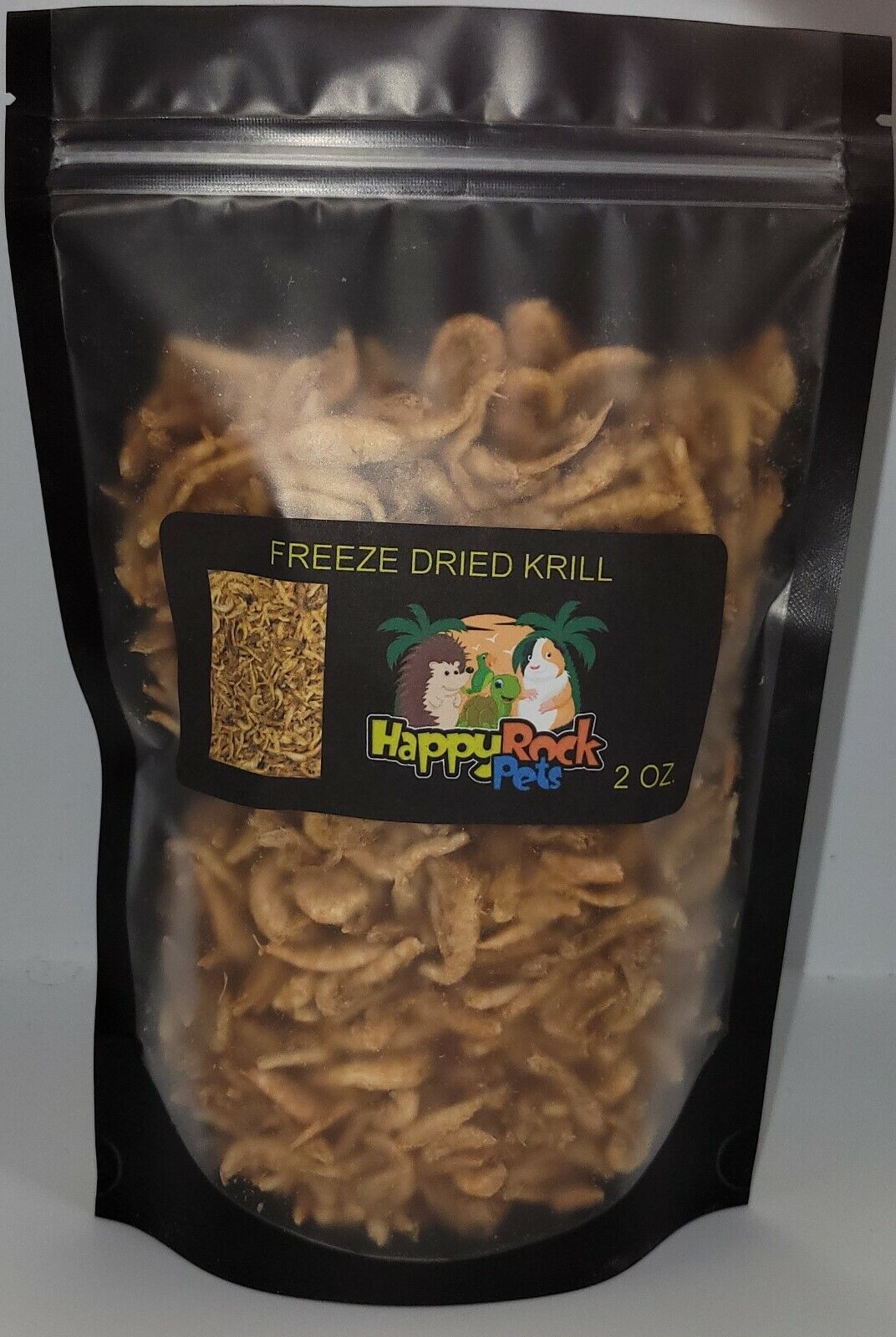 Krill, Freeze Dried Krill for ALL Fish, Koi, Turtles 3/4"- 1.5" 2 oz - 16 oz.
