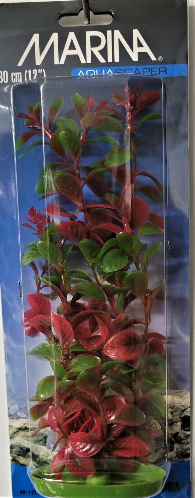 Red Ludwigia Plastic Anchor Aquarium Plant Decor Aqua Flora Size 5/8/12/15/20"