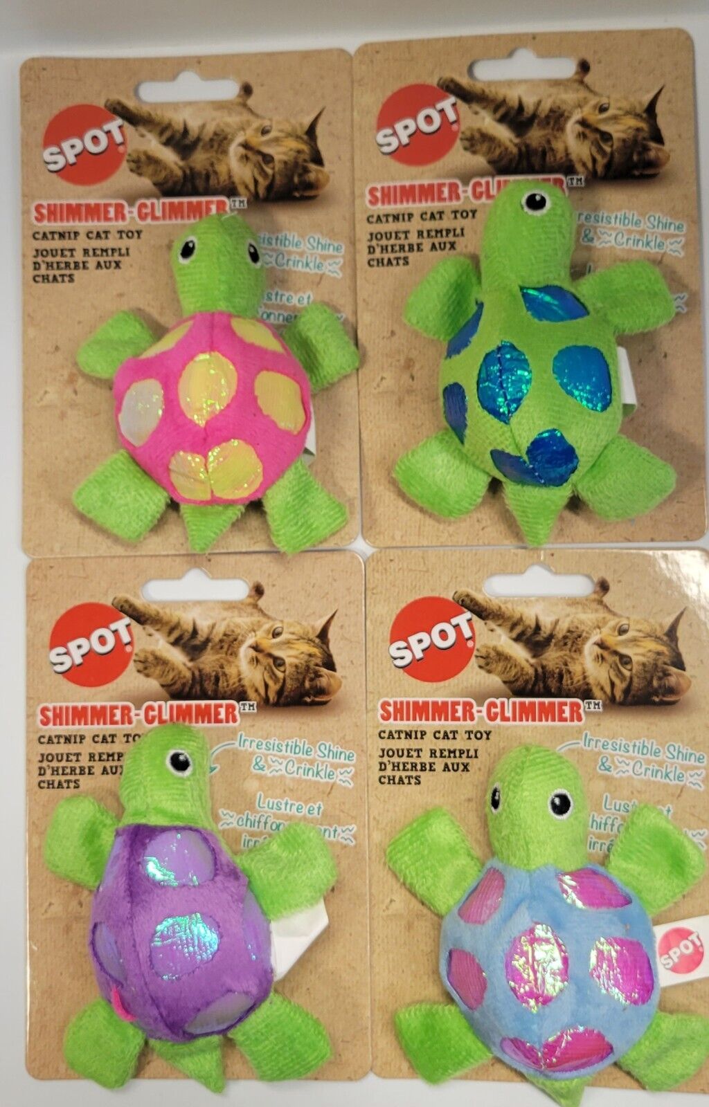 Spot Shimmer Glimmer Turtle Catnip Toy - Assorted Colors
