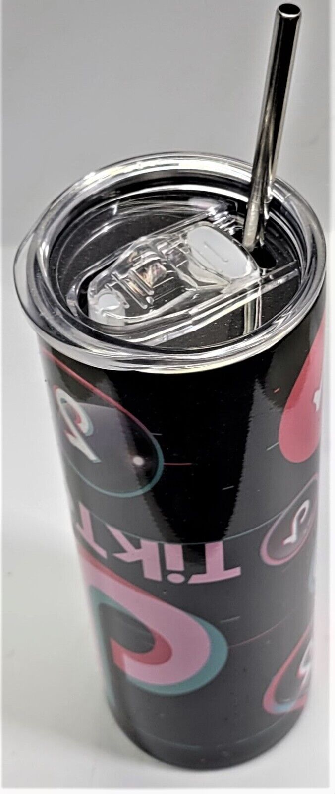 Tumbler 20 oz. Skinny sublimated Tiktok stainless Steel Straw