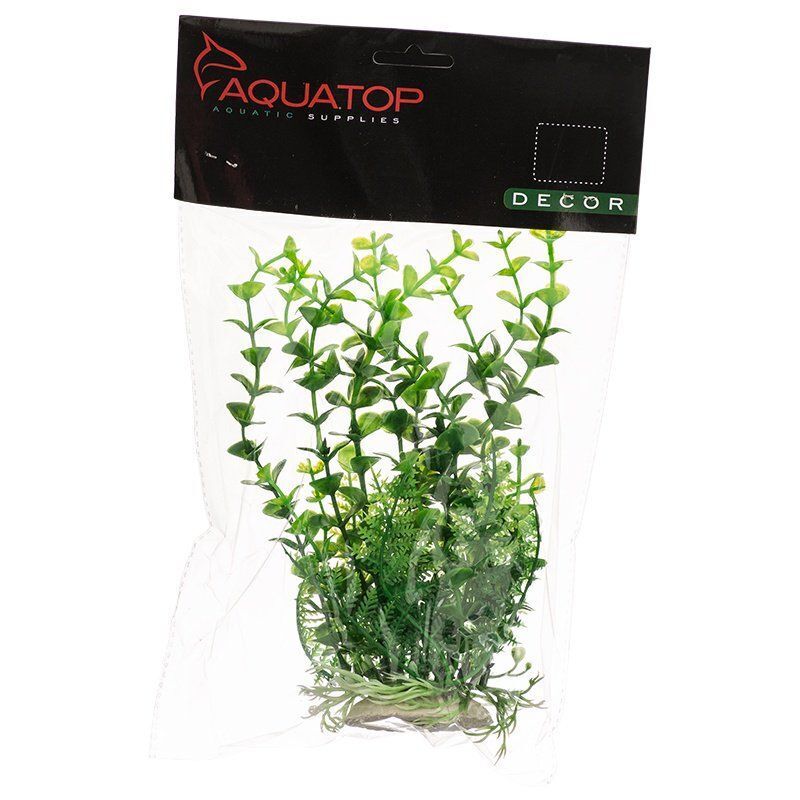 Aquatop Elodea Aquarium Plant Green 6"-12" Tall w/ Weighted Base Aquarium Decor