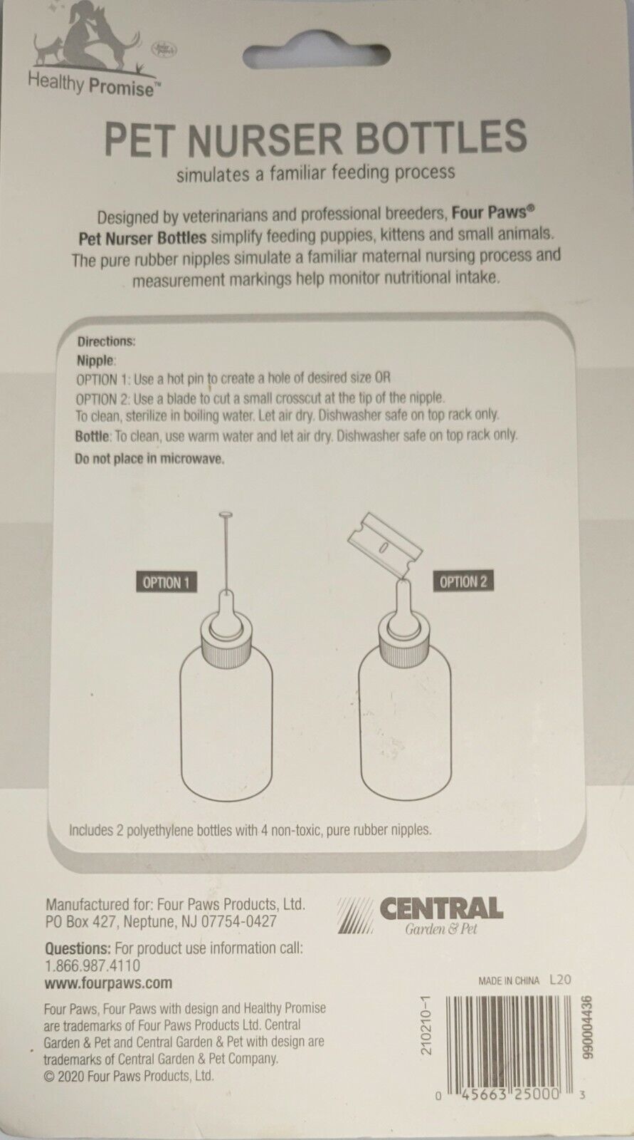 Four Paws Pet Nursers: 2 oz. Bottles {2 Pack } Model # FF25000