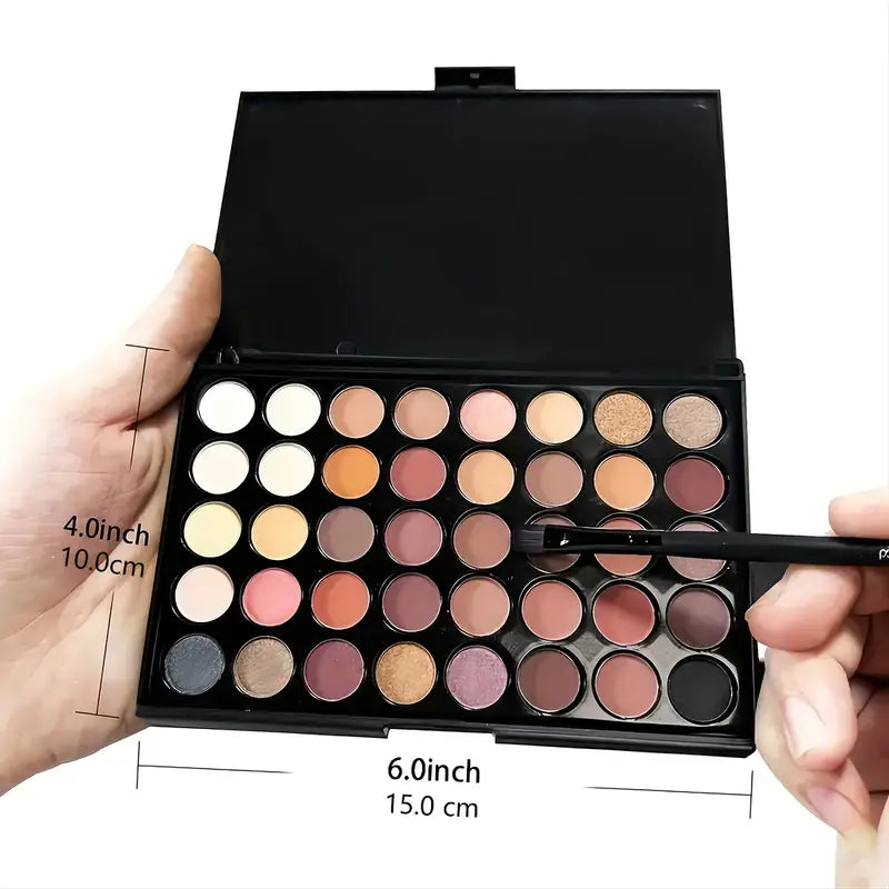 40 Colors Eye Makeup Palette, Matte Shimmer Metallic Eyeshadow Palette