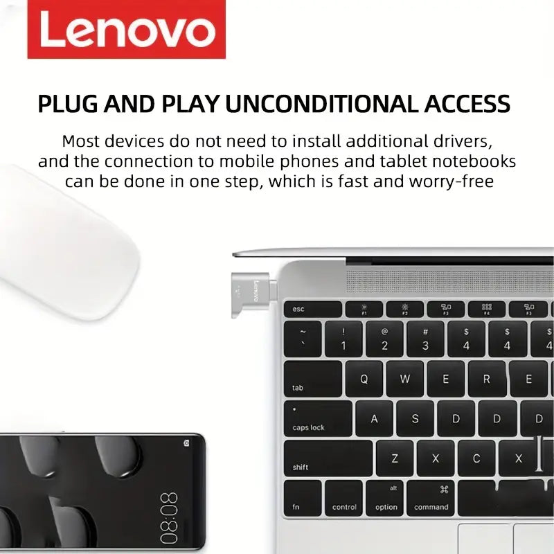 Lenovo Type-C Card Reader: Transfer Files to/from Mobile Phones & Computers Instantly!