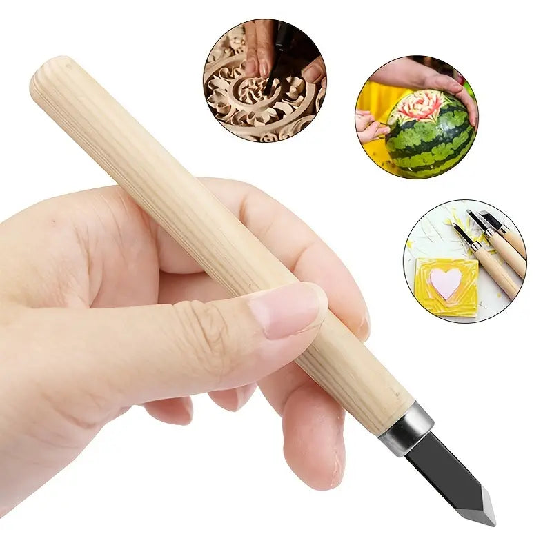 12pcs Carving Tools Suitable For DIY Carving Beginners Handcraft Woodworking Carving Knife Student Art Rubber Stamp Pine Wood Carving Knife