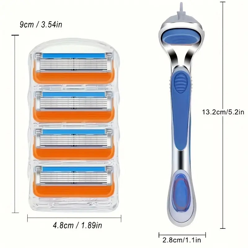 5-Layer Razor Blades Replaceable Heads Fit 5 Pro glide Pro shield Straight Shaving