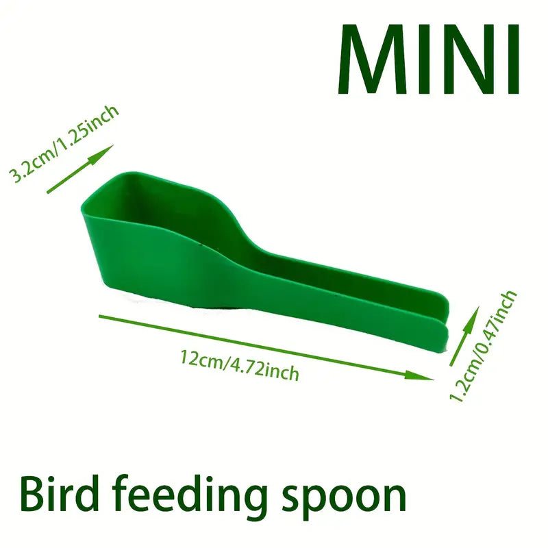 Mini Colorful Parrot Stand toy Platform and free bird spoon. Random colors