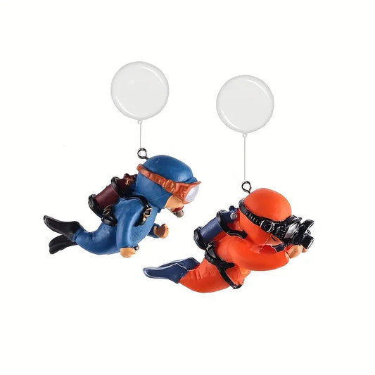 Cute Cartoon Aquarium Diver - Add Fun & Color to Your Fish Tank with Floating Decorations!