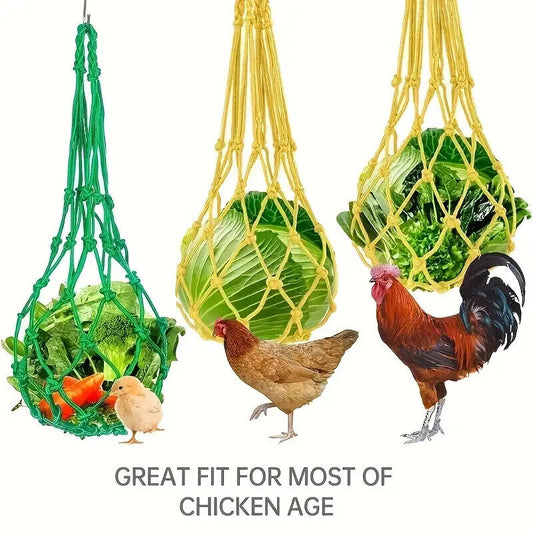 Feed Your Farm Animals with this Chicken Veggies Skewer Fruit Holder & Net