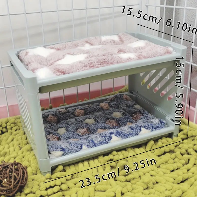 Hamster, Guinea Pigs and Hedgehog bed pet bunk bed easy to install.