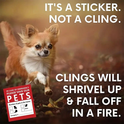 IT'S A SKIN Pet Rescue Window Sticker Fire Safety Window Sticker
