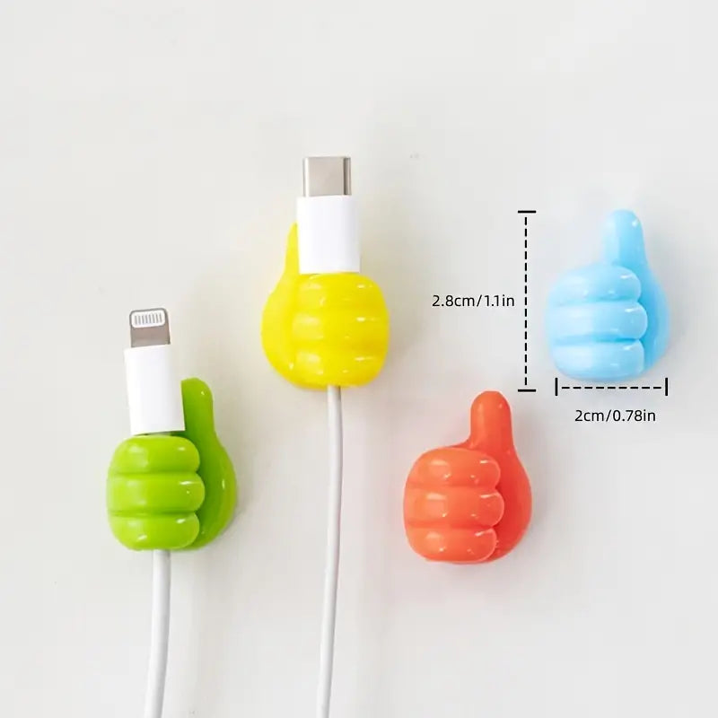 10pcs Multi-functional Nails-Free Finger Adhesive Cable Clip Key Hanger For Data