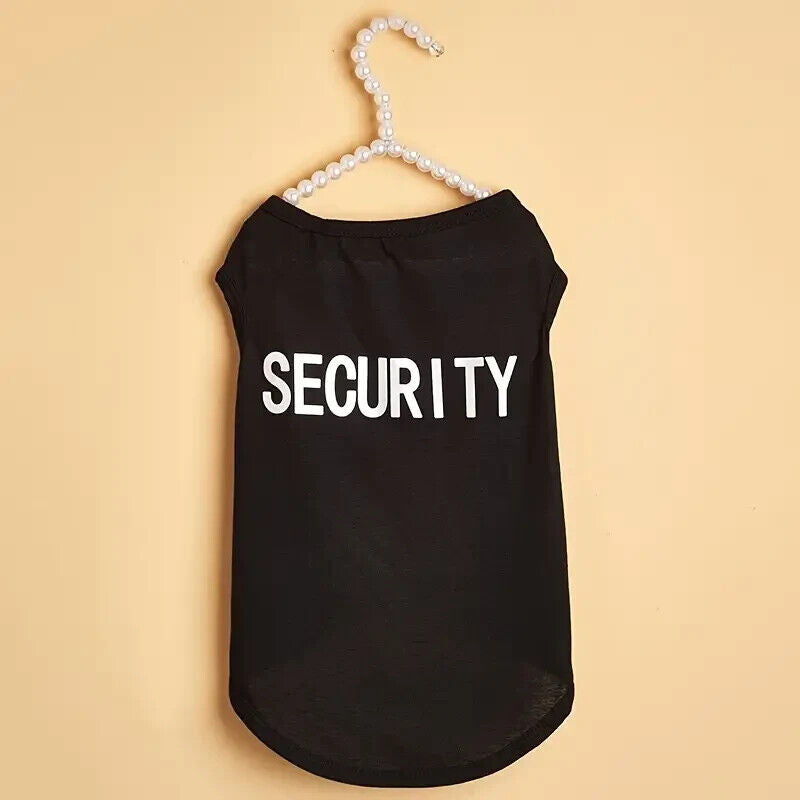 Security dog shirt black vest clothes breathable Medium