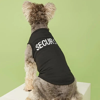 Security dog shirt black vest clothes breathable Medium