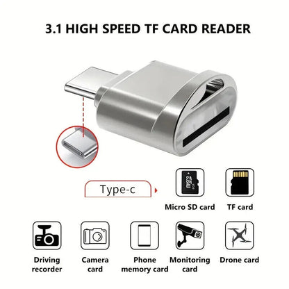 Type C Micro SD/TF Card Reader, USB C To Micro SD Memory Card C