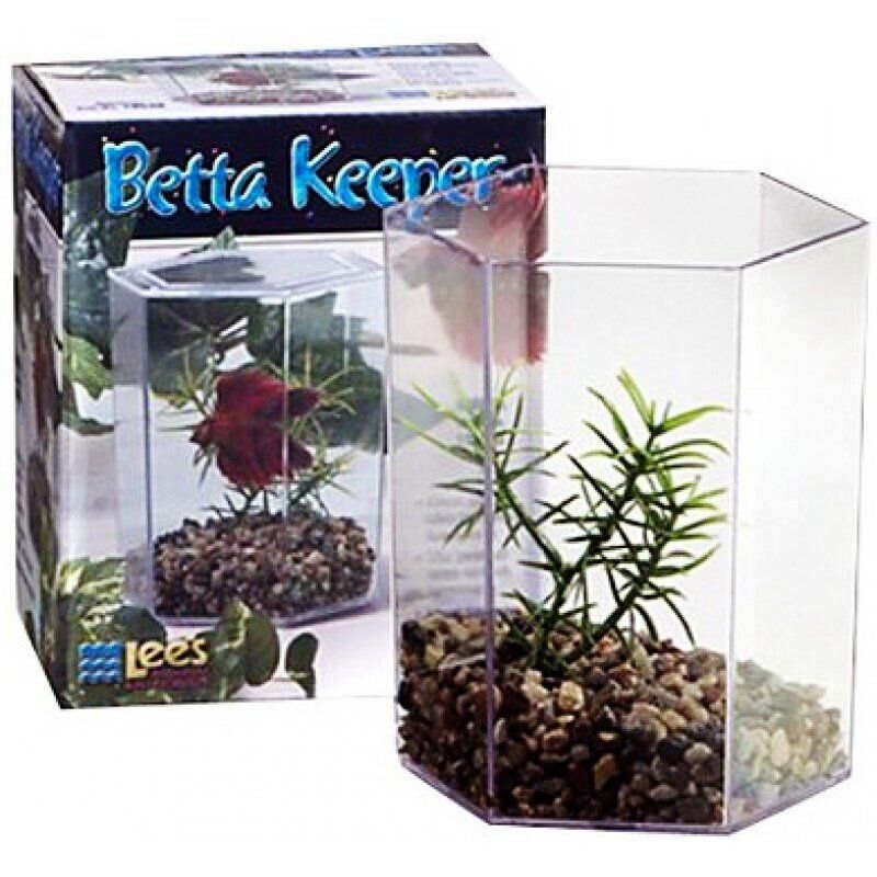 Lee s Lees Betta Keeper Hex Aquarium Kit: : 24 oz 4.8 L x 3.8 W x 5.4 H