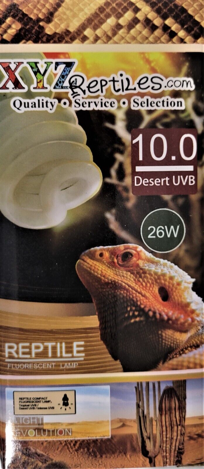 Reptile UVB Light Bulb 10.0 26W