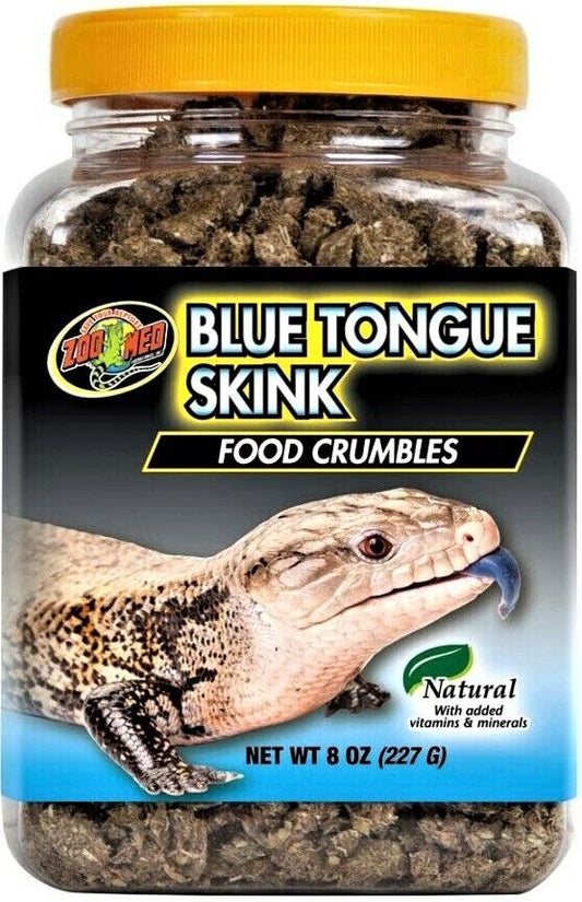 Zoo Med Blue Tongue Skink Food Crumbles Dry Food 8oz Free Shipping