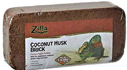 Zilla Coconut Husk Premium Reptile Bedding Brick 1.43 lbs 650 g