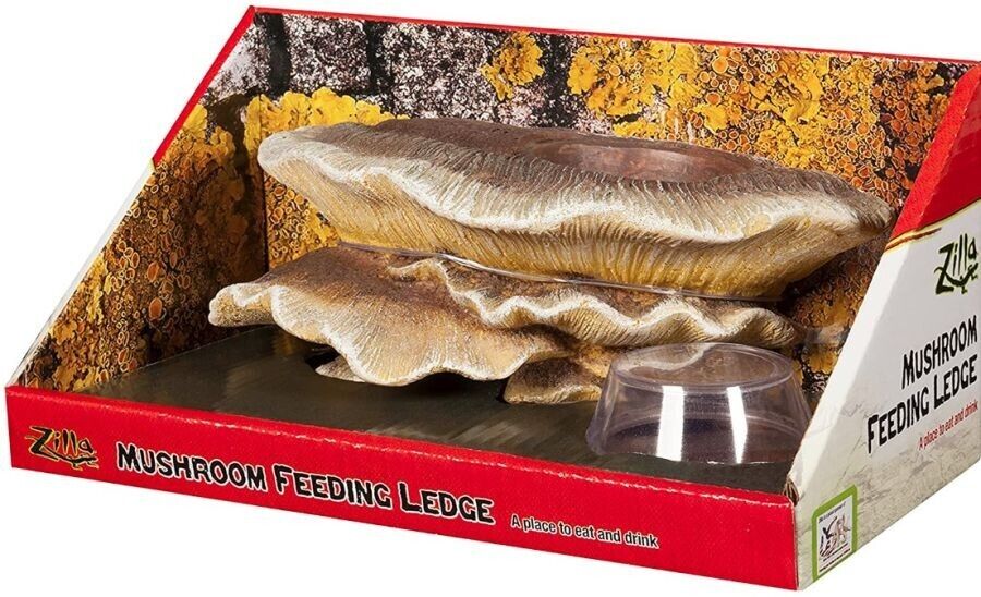 Zilla Mushroom Feeding Ledge Reptile Decor - 1 Count